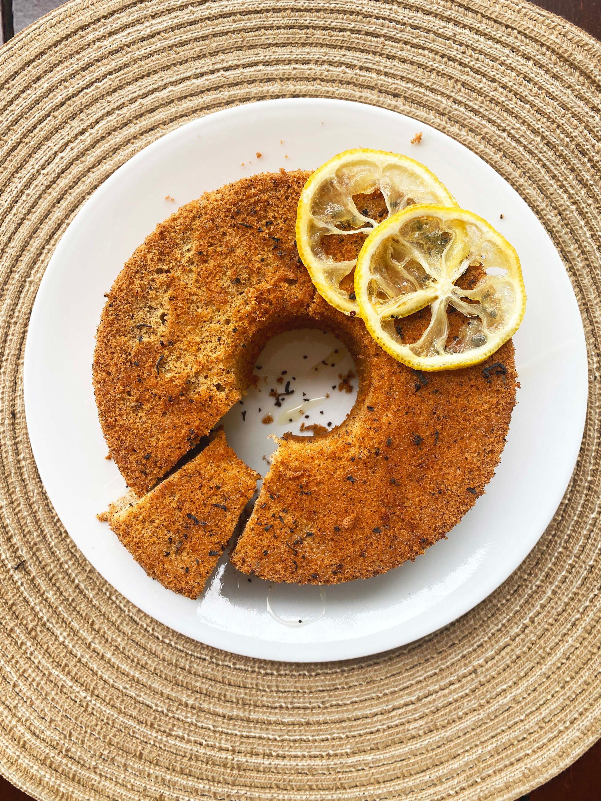 Candied Lemon Tea Chiffon Cake